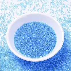(DB1249) Transparent Ocean Blue AB MIYUKI Delica Beads, Cylinder, Japanese Seed Beads, 11/0, (DB1249) Transparent Ocean Blue AB, 1.3x1.6mm, Hole: 0.8mm, about 10000pcs/bag, 50g/bag