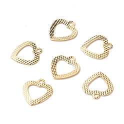 Echt 24 k vergoldet Messing Charme, langlebig überzogen, cadmiumfrei und bleifrei, hohl, Herz, echt 24 k vergoldet, 13x12x0.5 mm, Bohrung: 1.5 mm
