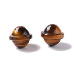 Тигровый глаз Природных тигровый глаз бисером, без отверстия , форма сатурна, 19x20 мм