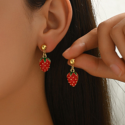 Insects Стильные латунные серьги-гвоздики, золотые, насекомые, 26x15 мм