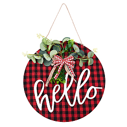 Слово Деревянные украшения, с джутовым шпагатом, для украшения дома подарка партии, плоские круглые со словом, слово, 300 мм