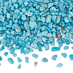 Синтетическая Бирюза 1 украшения из синтетических бирюзовых бусин фунта, аксессуары для украшения аквариума в микроландшафте, 8~19x7~11x5~9 мм, Около 418 шт / фунт