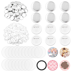 Платина Значок из железа, плоско-круглые, с пластиковым, платина, 57.5x4 мм