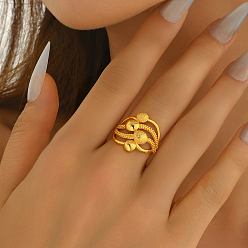 Настоящее золото 18K Регулируемые латунные открытые манжеты для женщин, реальный 18 k позолоченный, внутренний диаметр: 16мм~20мм