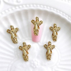 Золотистый Богиня из смолы, анаглифические кабошоны, аксессуары для украшения ногтей для женщин, золотые, 20x10 мм