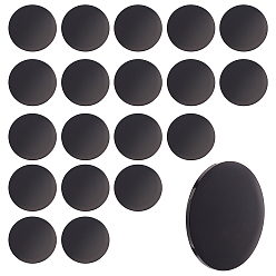 Черный 20шт. листов из нержавеющей стали, плоско-круглые, чёрные, 30x2 мм