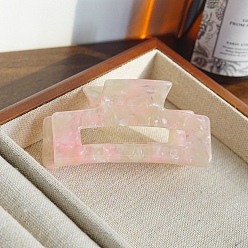 Pink Заколки для волос с когтями из ацетата целлюлозы (смола), розовые, 38x75 мм