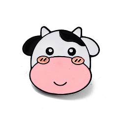 (461) Высокий Металлик Виноград Сплавные эмалевые броши, черная эмалированная булавка, крупный рогатый скот, 21x24x2 мм