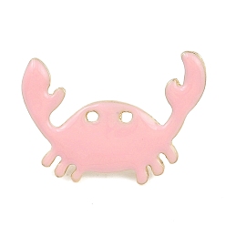 Краб Эмалевые булавки на тему животных, булавки для лацканов из сплава для одежды рюкзака, золотые, краб, 19.5x27.5 мм