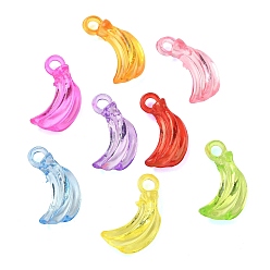 (52) Непрозрачная лаванда Прозрачные акриловые подвески, банановые прелести, разноцветные, 23x14.5x6.5 мм, отверстие : 2.2x3.4 мм, о: 684 шт / 500 г