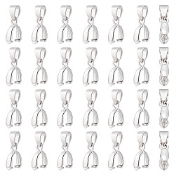 Платина 80шт. латунные зажимные скобы, платина, 10x6x3 мм, отверстие : 3.5x4.5 мм, внутренней меры: 4x3 мм, штифты : 1 мм