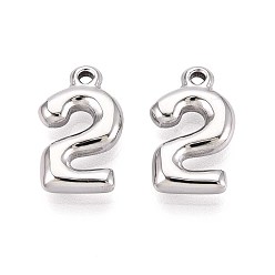 Нержавеющая Сталь Цвет 304 подвески из нержавеющей стали, число 2, цвет нержавеющей стали, 17x10x3 мм, отверстие : 1.5 мм