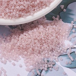 (DB0868) Matte Transparent Pink Mist AB MIYUKI Delica Beads, Cylinder, Japanese Seed Beads, 11/0, (DB0868) Matte Transparent Pink Mist AB, 1.3x1.6mm, Hole: 0.8mm, about 100000pcs/500g