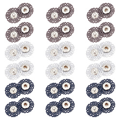 (52) Непрозрачная лаванда 24шт. 4 цвета литые кнопки, нажимать на кнопки, кнопки для одежды, для костюма куртка пальто аксессуары, разноцветные, 24x7.5 мм, 6 шт / цвет