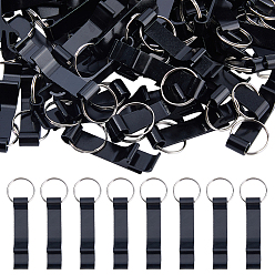 Black 120Pcs Aluminum Alloy Bottle Opener, Rectangle, Black, 80mm