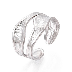 Нержавеющая Сталь Цвет Не тускнеет 304 манжетное кольцо из нержавеющей стали, широкая полоса кольца, открытое кольцо для женщин и девочек, цвет нержавеющей стали, размер США 8 (18.1 мм)