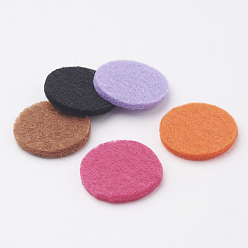 Farbig Faser-Parfüm-Pads, Ätherische Öldiffusor-Medaillons, Flachrund, Farbig, 22.5x3 mm, über 5pc / bag