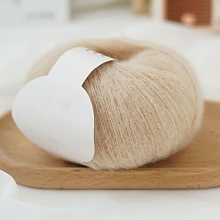 пшеница Пряжа мохер, длинная шерстяная пряжа для вязания, для одежды шарфы свитера шали шапки, цвет пшеницы, 20г/моток