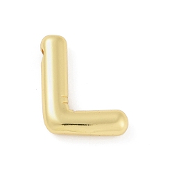 Letter L Gestellmessinganhänger, langlebig überzogen, Bleifrei und cadmium frei, echt 18 k vergoldet, Buchstabe l, 18x14x4 mm, Bohrung: 1.8 mm