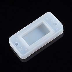 Прозрачный Силиконовые формы для зыбучих песков, формы для литья смолы, для уф-смолы, изготовление ювелирных изделий из эпоксидной смолы, игровой автомат, белые, 72.5x35x10.5 мм, внутренний диаметр: 69x31 мм