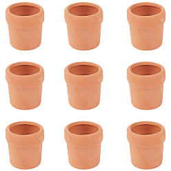 SillínMarrón Mini jarrón de porcelana adornos en miniatura, accesorios de casa de muñecas micro paisaje hogar, simulando decoraciones de utilería, saddle brown, 25~30.5x30.5 mm, diámetro interior: 24 mm