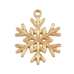 Золотой 304 подвески из нержавеющей стали, прелести снежинки, золотые, 33.5x27x1.7 мм, отверстие : 2.7 мм