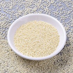 (DB0157) Opaque Cream AB MIYUKI Delica Beads, Cylinder, Japanese Seed Beads, 11/0, (DB0157) Opaque Cream AB, 1.3x1.6mm, Hole: 0.8mm, about 100000pcs/500g