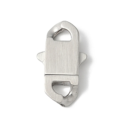 Нержавеющая Сталь Цвет 316 хирургические байонетные застежки из нержавеющей стали, овальные, цвет нержавеющей стали, 25x14x4 мм, отверстие : 3.5x5 мм
