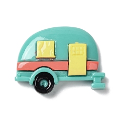 Автомобиль Кабошоны из непрозрачной смолы с изображением мультяшного племени, автомобиль, 26x35x7 мм