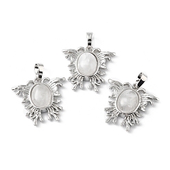 Хрусталь Природного кварца хрустальных подвесок, подвески из горного хрусталя, с реечной обшивкой латунными выводами, без кадмия и без свинца, бабочки прелести, 25~26x26.5~27x8~9 мм, отверстие : 8.5x5.5 мм