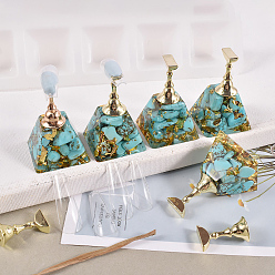 Trapezoid Основа для дизайна ногтей diy силиконовая форма, держатель для маникюра с накладными ногтями, трапеция, 18x4.4x2.25 см