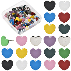 Сердце 100шт. железные кнопки чертежные, для фото стены, карты, доска объявлений или пробковые доски, сердце, 10x10.5x13 мм