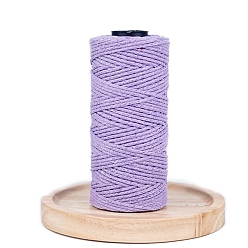 Лиловый 2-слойный круглый хлопковый шнур, для diy craft, сирень, 2 мм, около 164.04 ярдов (150 м) / рулон