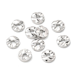 Plaqué Platine Véritable Perles d'espacement en laiton shegrace, disque, sans cadmium et sans nickel et sans plomb, Platine plaqué, 1x4mm, Trou: 1mm