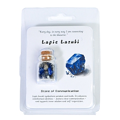 Lapis Lazuli Natural Lapis Lazuli Wishing Bottle Display Decorations, Reiki Energy Balancing Meditation Love Gift, Package Size: 95x95mm