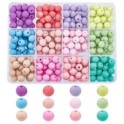 (52) Непрозрачная лаванда 300 шт. 12 цветные стеклянные бусины, окрашенные распылением, имитация вулканической породы, круглые, разноцветные, 8.5x7.5 мм, отверстие : 1 мм, 25 шт / цвет