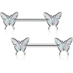 Нержавеющая Сталь Цвет 304 Кольца для сосков из нержавеющей стали со стразами, булавки для пирсинга сосков, цвет нержавеющей стали, 13 мм, штифты : 1.6 мм, Руководитель: 9x9.5 mm