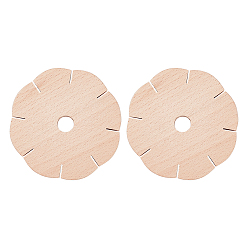 пшеница Диск для плетения древесины, браслет плетеный шнур, ремесленный инструмент, цветок, цвет пшеницы, 75x12 мм, отверстие : 11 мм