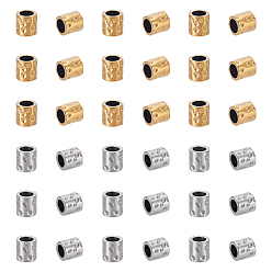 (52) Непрозрачная лаванда 60шт 2 цвета 304 шарики из нержавеющей стали, колонка, разноцветные, 5x5x5 мм, отверстие : 3 мм, 30 шт / цвет