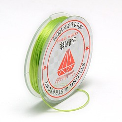 Pale Green Flat Elastic Crystal String, String Cord Crystal Threads, Pale Green, 0.8mm, about 10.93 yards(10m)/roll