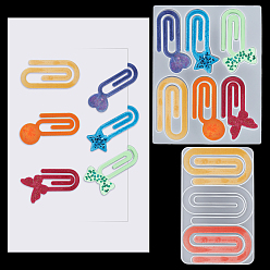 Белый 2шт. 2 варианты силиконовых форм для закладок, разнообразные, белые, 170~199x106~152x4~4.5 мм, 1 шт / стиль