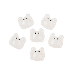 Снежный Прозрачные стеклянные бусины, бусины ручной работы, краб, снег, 12.5x14x7 мм, отверстие : 1 мм