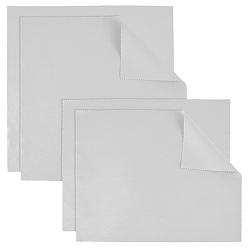 Серый 4шт 2 стиль серебряная полирующая ткань, ткань для чистки ювелирных изделий, чистящее средство для стерлингового серебра, белая сторона полированная, серые, 35.5x28~35.5x0.04 см, 2 шт / стиль