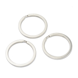 Нержавеющая Сталь Цвет Устойчивый к потускнению 304 фурнитура для брелка из нержавеющей стали, разделенные брелки, цвет нержавеющей стали, 32x2.5 мм