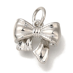 Платина Стойки обшивки латунные прелести, без кадмия и без свинца, долговечный, бантом, с целью перехода в кольце, платина, 10.5x12x4 мм, отверстие : 3 мм