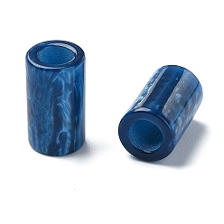 Средно-синий Cmолы европейские шарики, крупные бусины столбцов дыра, светло-синий, 15x9x9 мм, отверстие : 5 мм