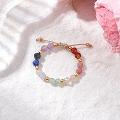 Разноцветный Регулируемые кольца с драгоценными камнями для женщин, красочный, внутренний диаметр: 16.5~25 мм