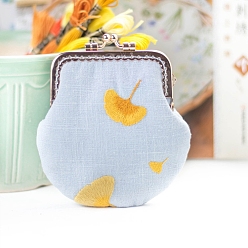 Светло-Синий Подвесная сумка из ткани ручной работы в старинном стиле, наборы для вышивки своими руками для кошелька, голубой, 120x110 мм