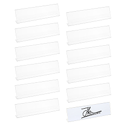 Clear Rectangle Acrylic Price Tag Sign Label Holder, Retail Supplies, Clear, 20.5x2.55x5.2cm
