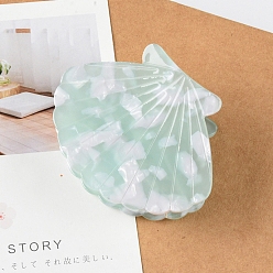 Средний Аквамарин Заколки для волос в форме ракушки из ацетата целлюлозы (смола), для женщин и девочек волосы, средний аквамарин, 50x65 мм